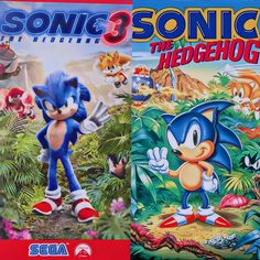 two video game covers for sonic the hedgehog and sonic 3