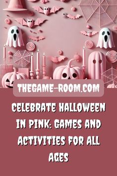 the game room is celebrating halloween in pink games and activities for all ages