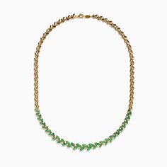 Effy Brasillica 14K Yellow Gold Emerald and Diamond Necklace Emerald And Diamond Necklace, Gold Yellow, Diamond Necklace, Emerald, Yellow Gold, Yellow, Gold