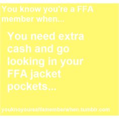 the text you know you're a fa member when you need extra cash and go looking in your fa jacket pockets