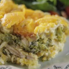 a close up of a plate of food with broccoli