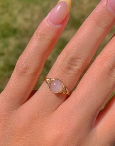 handmade rose quartz wire wrapped ring  bead size: 6mm Made with anti tarnish wire and won't turn your finger green! ring care tips:  1) keep out of water and harsh chemicals ex: perfume/ lotion 2) keep in a dry place Thank you for visiting my shop❤️ Engagement Ring Wraps, Wire Wrapped Rose, Wire Jewelry Rings, Azurite Jewelry, Perfume Lotion, Ring Wire, Green Ring, Wire Wrapped Ring, Deer Park