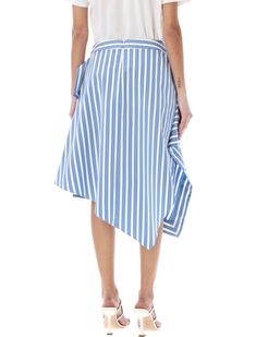 100% cotton Anchor Embroidery, Striped Midi Skirt, Fringe Skirt, J W Anderson, Pleats Please Issey Miyake, Jw Anderson, Dress Home, Blue Skirt, Riga