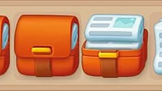 three different types of electronic gadgets are shown in this cartoon style image, one is orange and the other is white