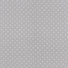 a gray and white polka dot print fabric