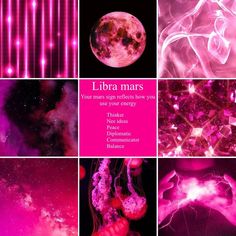 a collage of images with the words libra mars