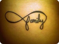 a tattoo with the word family on it