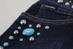 Dolce & Gabbana Gorgeous brand new with tags, 100% Authentic Dolce & Gabbana Studded Jeans. Model: Denim Pants Colour: Blue Material: 98% Cotton 2% Elastane Zipper closure Logo details Made in Italy Luxury Blue Denim Bottoms, Luxury Blue Bottoms With Five Pockets, Luxury Blue Jeans, Haute Couture Brands, Dolce And Gabbana Blue, Formal Loafers, Studded Jeans, Stefano Gabbana, Elegant Logo