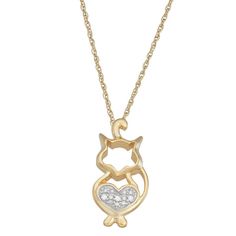 Elegant Cat Design Necklace For Anniversary, Gold Charm Necklace With Cat Design For Gift, Cat Design Pendant Jewelry, Diamond Cat, Gold Sterling Silver Necklace With Cat Design, Sterling Silver Cat Design Pendant Necklace, Cat Pendant Necklace, Cat Pendants, Sparkle Diamonds