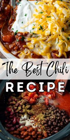 the best chili recipe with beans and cheese