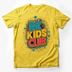 BK Kids Club Retro T-Shirt, Vintage Logo Tee, Colorful Graphic Design, Unisex Fashion Male T-Shirt Custom graphic T-Shirt.Customize your color Colorful Graphic Design, Retro Style Men, Mountain Graphic Tee, Pop Art Shirt, Pop Culture Shirts, Stylish Logo, Animal Print Shirts, Fashion Male, Warriors T Shirt