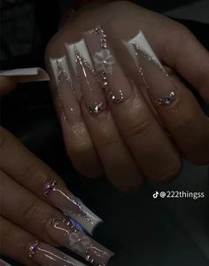 Latina Nails, Quince Nails, Girl Heaven, Cholo Art, Simple Acrylic, Glamour Nails, Colored Acrylic Nails