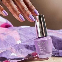 Don't Wait. Create. from the OPI Infinite Shine Power Of Hue Collection. Make things happen in this shimmery light purple nail polish. Be bold. Be colorful. Be hue with OPI’s Summer 2022 Power of Hue collection. 12 limited edition nail colors offer a mix of mood boosting and empowering shimmers that will crank up your volume. Be unapologetic and show the world hue you are. Benefits: Up to 11 days of wear and shine like GEL NAIL POLISH. Easy removal with OPI NAIL POLISH REMOVER. How To Use Apply Light Purple Nail Polish, Shellac Nails Summer, Summer Time Nails, Light Purple Nails, Long Wear Nail Polish, Neutral Nail Polish, Popular Nail Colors, Top Coat Nail Polish, Summer Nail Polish