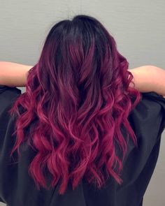 Red Balayage Hair, Girl Hair Drawing, Pink Ombre Hair, Red Ombre Hair, Dark Purple Hair, Red Balayage, Warm Scarves, Colors Hair, Hair Dyes