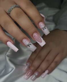 Pink Girly Nails, Paintbox Nails, Winter Nail Art Designs, Girly Nails, Bow Nails, Mickey Nails, Aqua Nails, Instagram Square, Cute Toe Nails