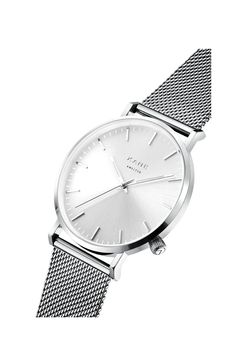 Famed for its clean monochrome minimalism, the SILVER STEEL SILVER MESH offers all the versatility a modern-day minimalist requires. Complete your clean look with the contemporary silver minimalist watch and versatile silver steel mesh strap. It will perfectly match with both comfortable casual or functional formal. Made in the Netherlands.                              Size: 39mm Diameter x 6.5mm ThickCase: Japanese All Stainless Steel 316LDial: Japanese White Sunburst FaceGlass: Clear Sapphire CrystalMovement: Japanese Quartz by SEIKO Strap: All Japanese Stainless Steel 316LRelease: Interchangeable Quick Release PinLuminosity: Japanese Bright LuminovaWater: 5ATM Resistance (washable/rainproof)Battery: Replaceable 3 Years By Sony Minimalist White Everyday Watch, White Minimalist Everyday Watch, Minimalist Watch, Steel Mesh, 50th Gifts, Silver Watch, Mesh, Stainless Steel, Crystals