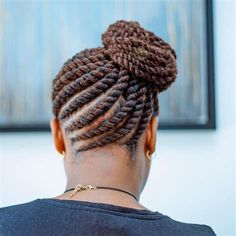 flat twist updos - Yahoo Image Search Results Braided Updo Natural Hair, Natural Haircut Styles, Styles For Natural Hair, Twist Cornrows