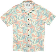 Fit & Design: Relaxed fit Camp collar Short sleeves Button-down closure features coconut buttons Single chest pocket with tonal embroidery Straight hem with a side vent to keep you cool Smooth terry cloth keeps you comfortable all day long Howler Brothers, Affordable Relaxed Fit Palm Tree Print T-shirt, Tonal Embroidery, Multicolor Hawaiian Relaxed Fit T-shirt, Tropical Prints, Athletic Outfits, Terry Cloth, Tropical Print, Chest Pocket