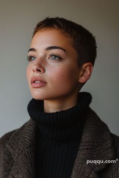 very-short-haircuts-women-13 Very Short Haircuts For Women, Buzzed Hair Women, Buzz Cut Women, Buzz Cut Hairstyles, Buzzed Hair, Bold Hair Color, Very Short Haircuts, Short Haircuts For Women