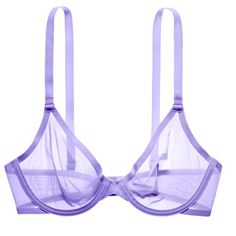 This Sexy, Pared Down Silhouette Offers The Freedom Of A Bralette, With The Stability Of An Underwire Bra. A Deep V Neckline Naturally Shapes And Flatters To Create An Effortlessly Stylish, Feminine Cut For Everyday. Color Is A Pale Lilac (Amethyst). Deep V Silhouette Creates Natural Shaping And Flattering, Graphic Lines Soft, Sheer, Unlined, And Breathable Power Mesh Delivers Support Without The Weight Lightweight Underwire Is Flexible And Distraction-Free: No Poking, No Digging Supports All Cu Mesh Bra, Underwire Bra, Women's Intimates, Bralette, Mesh, Lilac, Bra, Amethyst, Purple