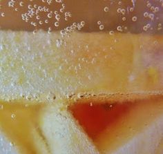 closeup of water bubbles on an orange slice