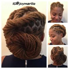 Colored Locs, Loc Updo, Loc Hairstyles, A Hairstyle, Hair Locks, Dread Hairstyles