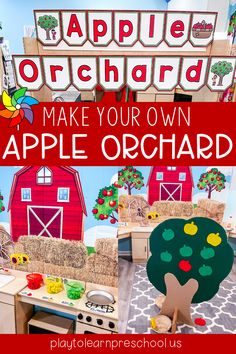 an apple orchard sign with the words make your own apple orchard on it in front of a