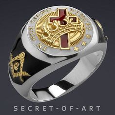 an image of a ring with the words secret of art on it's side