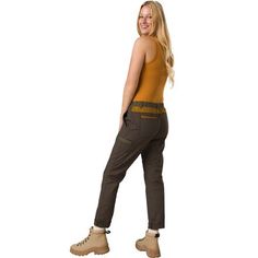 The prAna Double Peak Pant, built with a blend of organic cotton and recycled polyester, features a variety of pocket space, moisture-wicking properties, and an elastic waistband for a secure fit. Cotton Cargo Style Athleisure Bottoms, Cotton Cargo Style Athleisure Pants, Functional Cotton Parachute Pants With Hip Pockets, Cotton Functional Parachute Pants With Hip Pockets, Functional Cotton Pants With Side Pockets, Functional Cotton Bottoms With Side Pockets, Functional Cotton Trousers, Functional Green Cotton Bottoms, Functional Cotton Tapered Leg Bottoms