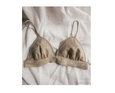 Linen Clothes For Women Summer, Linen Bra, Linen Bralette, Elegant Bra, Front Clasp Bra, Linen Sleepwear, Summer Bra, Diy Bra, Cotton Bra