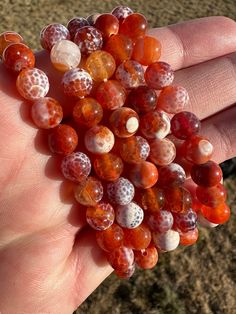 Beauriful translucent red and opaque white fire agate bracelets.  Wear it, or craft your own using the beads! About 7" around. You will receive one bracelet. Orca Agate, Idaho Falls, Fire Agate, Agate Bracelet, Idaho, Agate, Jewelry Bracelets, Etsy Accessories, Accessory Gift