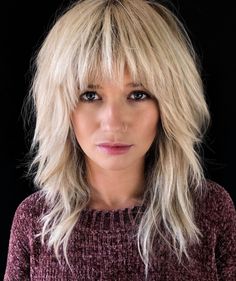 Wolf Haircut Medium Length, Shag Haircut With Bangs, Shag Hairstyle, Hip Hair, Feathered Hair, Modern Shag Haircut, Rachel Williams, Long Shag Haircut