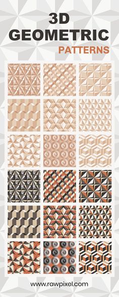 3d geometric patterns for photoshopped in adobe, pst and png formats