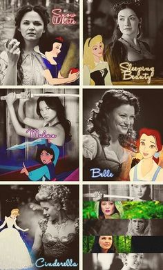 some disney princesses with different names on them