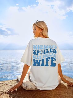 Spoiled Blue Collar Wife T-shirt, Mom Life Shirt, Overstimulated Mom Club Blue Collar Wife, Overstimulated Mom, Spiritual Clothing, Trendy Shirt Designs, Drop Shoulder Tee, Moms Club, Mom Life Shirt, Statement Tees, Women T Shirts