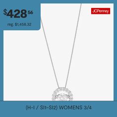 Features: Quick ShipDiamond Clarity: Si1-Si2Jewelry Closure: Spring Ring ClaspLink Construction: SolidSetting: ProngShape: CircleStone Cut: RoundDiamond Color: H-IMetal Color: WhiteChain Length: 18 InchChain Gauge: 028Pendant Length: 14.4mmPendant Width: 14.4mmRounded Carat Weight: 3/4 Ct. T.w.Chain Construction: BoxCare: Wipe CleanStone Type: 18 Lab Grown DiamondAuthenticity: Lab Grown DiamondBirthstone: April BirthstoneMetal: 10k White GoldNecklace Type: Pendant NecklacesPendant & Charms Type… White Diamond Necklace In Sterling Silver, White Diamond Necklaces, Formal Diamond Necklace With Vs Clarity, Circle Pendant Necklace, Gold Circle, Circle Pendant, Spring Rings, White Diamond, Lab Grown