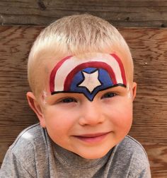 Superman Face Painting, Captain America Face Paint, Easy Face Painting Ideas, Bachelorette Halloween, Face Painting Ideas For Kids, Easy Face Painting, Facial Painting