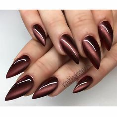 Nailart Cateye, Germany Nails, Acrylic Nails Stiletto, Funky Fingers, African Weddings, Nails Stiletto, Eye Nails, Stiletto Nails Designs, Basic Nails