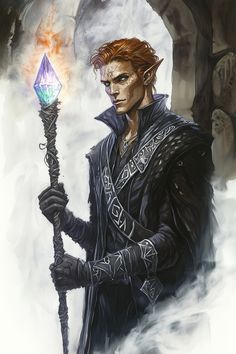 Falrion Dyrelith stands at an average height, with a lean and wiry build. His skin is a light bronze, accentuated by angular cheekbones. He has shoulder-length, deep auburn hair interwoven with silver threads, giving it a silken texture. His ears are slightly pointed. His attire consists of dark, flowing robes adorned with arcane symbols, and he carries a tall staff made of twisted ebony wood, top... Character Showcase, Arcane Symbols, Wizard Dnd, Deep Auburn Hair, Deep Auburn, Glowing Crystal, Dnd Oc, Average Height, Dark Sky