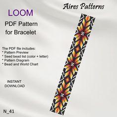 an image of a pattern for bracelets on the cover of a book with instructions