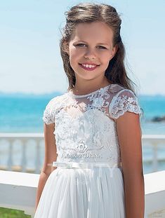 TG0342 | alexandrina Girls First Communion Dresses, Girls Communion Dresses, Satin Flower Girl Dress, Cheap Flower Girl Dresses, Crystal Lace, Cheap Flowers, First Communion Dress, First Communion Dresses, Flower Girl Dress Lace