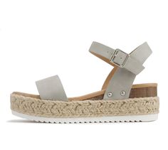 PRICES MAY VARY. 100% Man-made Good for spring and summer Synthetic, True to Size It is normal to have some scuffs on PU material Platform Height measures approximately 1.5" Trendy espadrille flatform featuring faux leather open toe ankle strap espadrille flatform with white lug soles. Casual Summer Sandals, Platform Espadrille Sandals, Elegant Sandals, Flatform Sandals, Platform Espadrilles, Womens Sandals Wedges, Womens Wedges, Open Toe Sandals, Casual Sandals