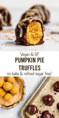 vegan and gf pumpkin pie truffles no - bake & refrigerated sugar free