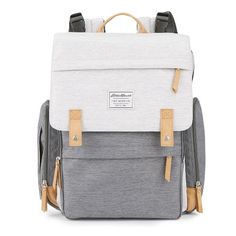 Eddie Bauer Backpack - Gray/Tan : Target Eddie Bauer Diaper Bag, Diaper Bag Checklist, Cute Backpacks For School, Diaper Bag Essentials, Backpack Diaper Bag, Backpack Material, Bag Essentials, Diaper Bag Backpack, Cute Backpacks