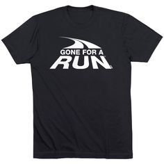 Show off your running pride in our short sleeve tee with our one-of-a-kind running design, any runner would love this shirt for all races or occasions.  The soft and comfortable T-Shirt has a relaxed, unisex cut and looks great when paired with any bottoms of choice, whether they are athletic wear or everyday wear. Cheap T-shirt With Letter Print For Running, Black Crew Neck T-shirt For Running, Black Athletic Fit T-shirt For Running, Go-dry Crew Neck T-shirt For Running, Athletic Fit Activewear With Logo Print And Short Sleeves, Athletic Fit Activewear With Logo Print, Go-dry Short Sleeve T-shirt, Graphic Print Short Sleeve Activewear For Running, Casual Short Sleeve T-shirt For Trail Running