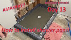 an image of how to install shower pan