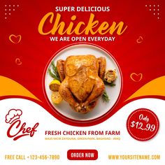 a flyer for a chicken restaurant