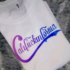 California Cali Tshirt Black White Or Gray Unisex Or Women's Fitted Custom Tees Other Sizes Styles & Colors Available Upon Request Pls Message Trendy Purple T-shirt With Logo Print, Trendy Purple Tops With Logo Print, Trendy Purple Slogan T-shirt, Trendy White T-shirt With Name Print, Trendy Purple Shirt With Letter Print, Trendy White Shirt With Name Print, Purple Crew Neck Top With Name Print, Custom Tees, Cali