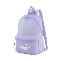 This Bag Is Logomania, Inside And Out. The Front Zip Pocket Features A Large Puma No. 1 Logo Print, While The Straps Also Call Out The Brand In Bold Fashion With Contrasting Wordmarks Down Each Side. Inside, The Lining Is Covered With Heat-Embossed Puma Wording Too. An Internal Slip-In Pocket Also Has Room For A Device Of Up To 12", So It's Great For When You're On The Go. Features & Benefits Recycled Content: Made With At Least 20% Recycled Material As A Step Toward A Better Future Details Two- No 1 Logo, Cute Birthday Pictures, Mini Mochila, Purple Backpack, Color Lila, School Bags For Girls, 1 Logo, Birthday Pictures, Purse Pouch