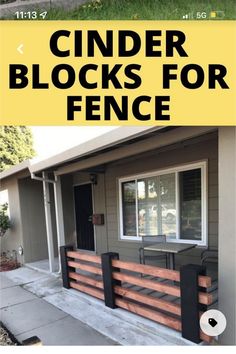 the front porch is made out of cinder blocks